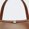 Leather tote bag, tobacco Leather tote bag, tobacco