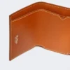 Leather tri-fold purse, rust