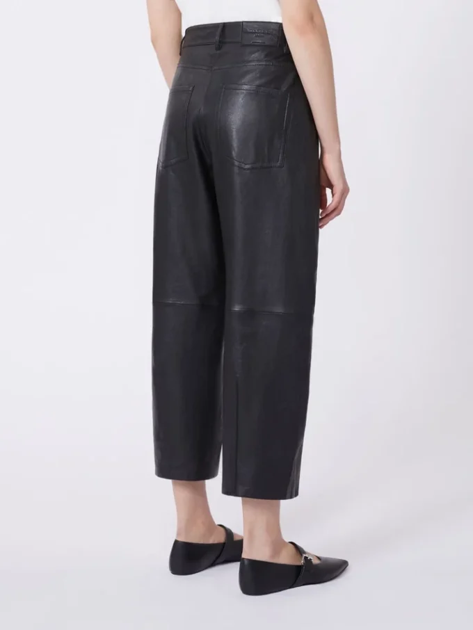 Leather trousers, black