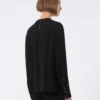 Lightweight cady blouse, black