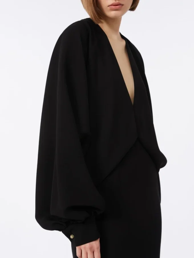 Lightweight cady dress, black