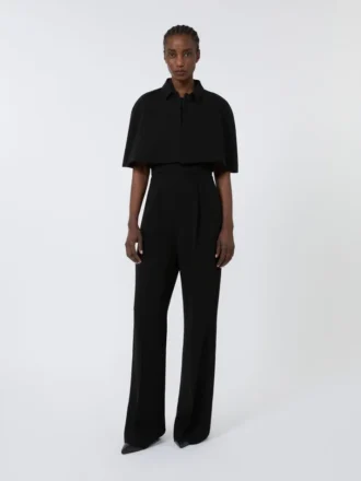 Lightweight cady jumpsuit, black