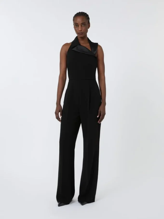 Lightweight cady jumpsuit, black Lightweight cady jumpsuit, black