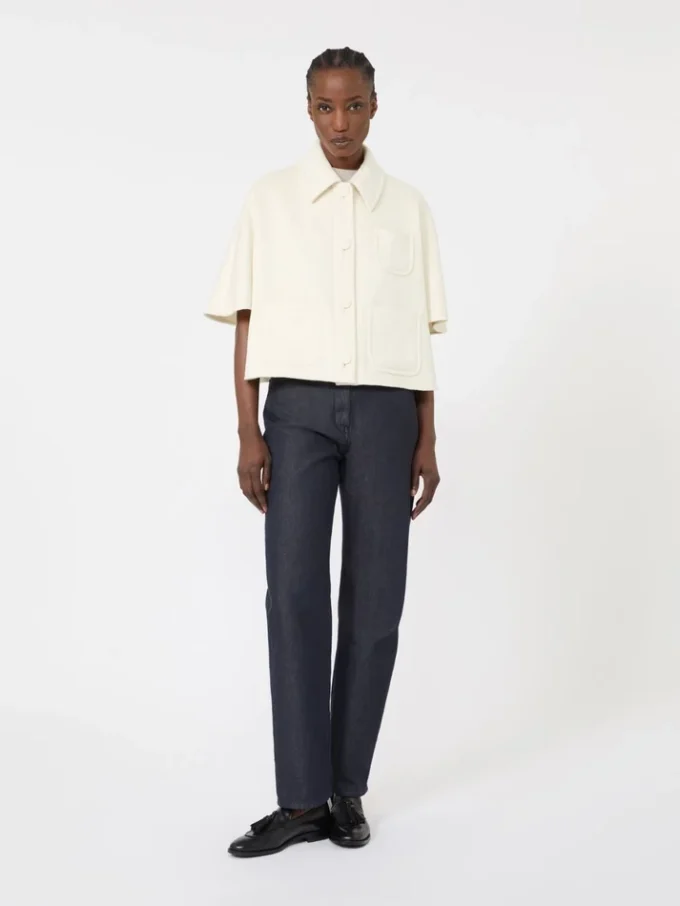 Lightweight cashmere cape, white Lightweight cashmere cape, white