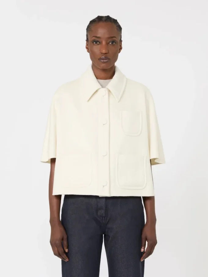 Lightweight cashmere cape, white Lightweight cashmere cape, white