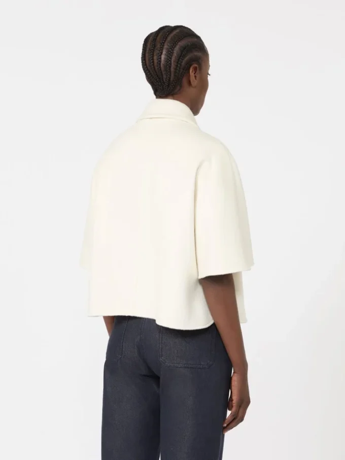 Lightweight cashmere cape, white Lightweight cashmere cape, white