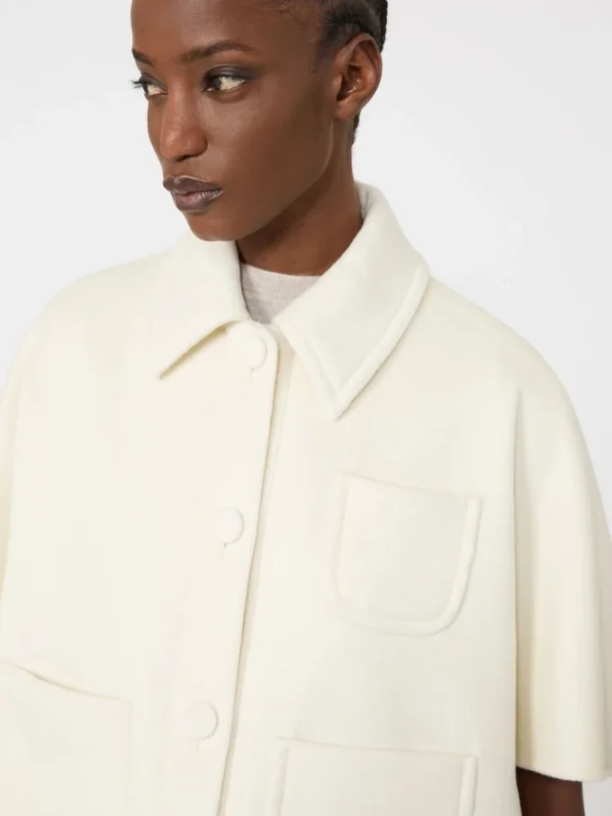 Lightweight cashmere cape, white Lightweight cashmere cape, white