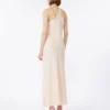 Lightweight satin dress, beige pink