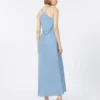 Lightweight satin dress, light blue