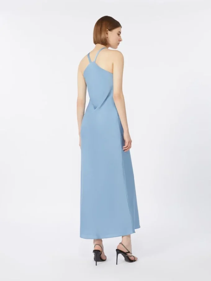 Lightweight satin dress, light blue