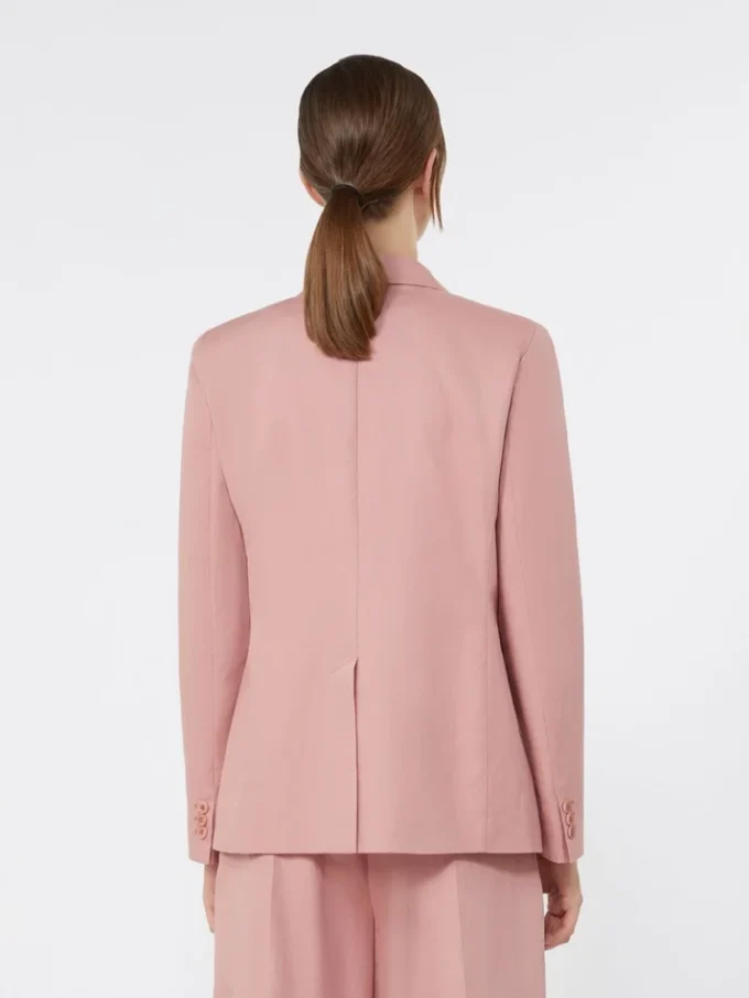 Linen and cotton canvas blazer, antique rose