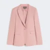 Linen and cotton canvas blazer, antique rose