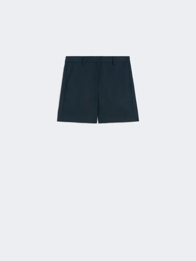 Linen basketweave shorts, midnightblue
