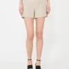 Linen basketweave shorts, sand Linen basketweave shorts, sand