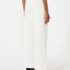 Linen basketweave trousers, white
