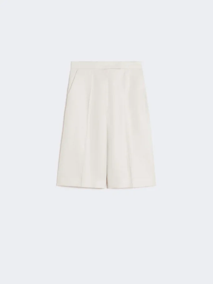 Linen bermuda shorts, beige