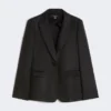 Linen canvas blazer, black Linen canvas blazer, black