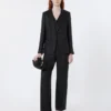 Linen canvas blazer, black Linen canvas blazer, black