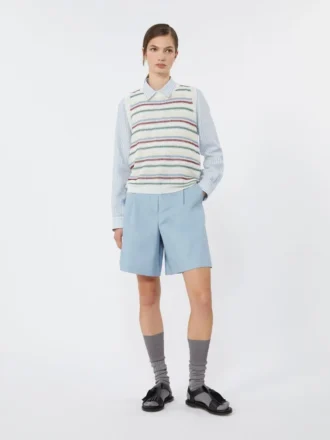 Linen yarn waistcoat, multicolour