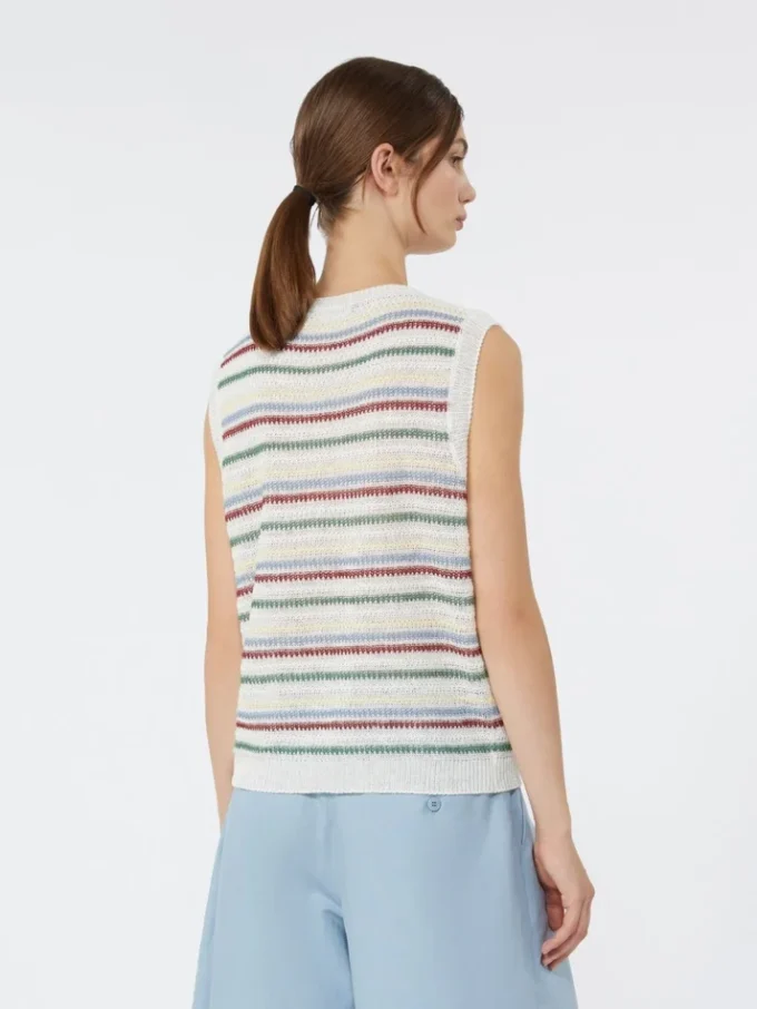 Linen yarn waistcoat, multicolour Linen yarn waistcoat, multicolour