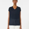 Linen yarn waistcoat, navy