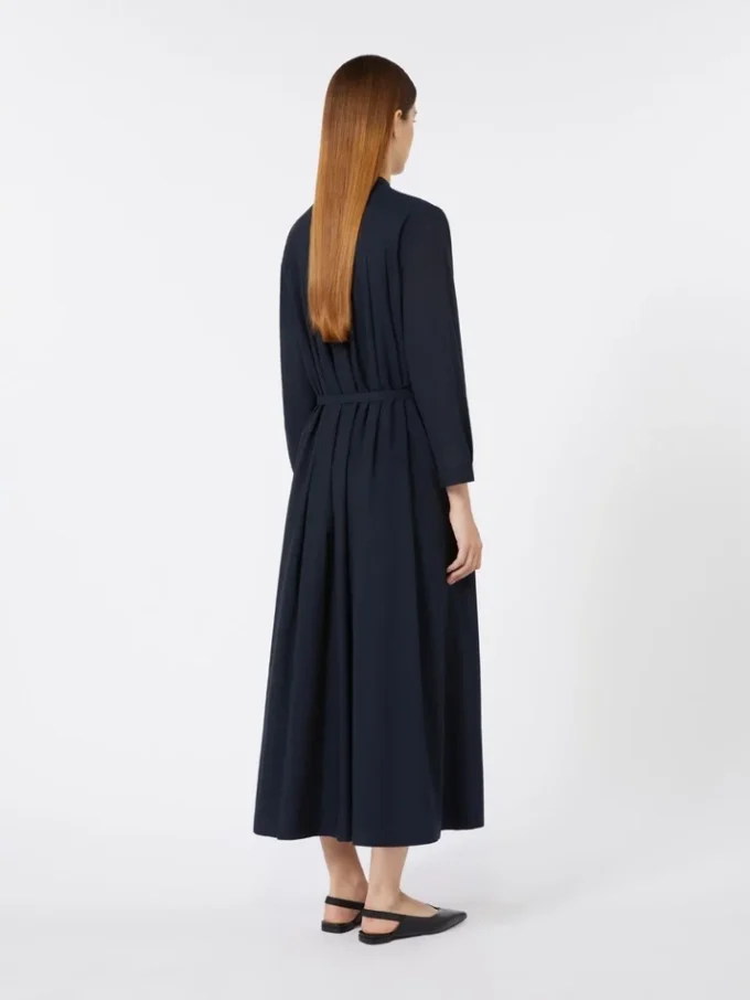 Long cotton voile dress, ultramarine