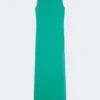 Long lightweight cady dress, green