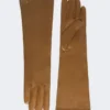 Long nappa leather gloves, tobacco Long nappa leather gloves, tobacco