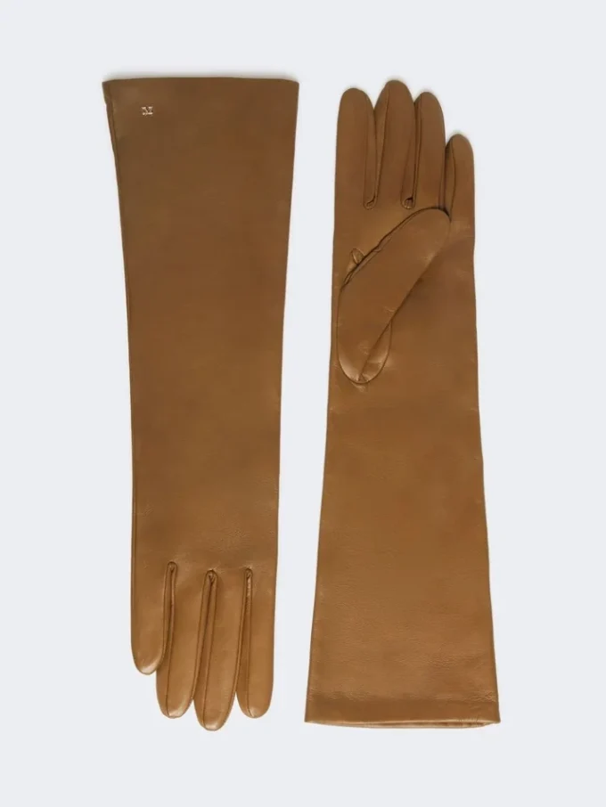 Long nappa leather gloves, tobacco Long nappa leather gloves, tobacco