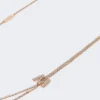 Long necklace with monogram details, ivory