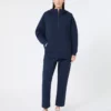 Long scuba jersey sweatshirt, navy