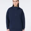 Long scuba jersey sweatshirt, navy