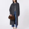Long wool coat, dark grey