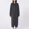 Long wool coat, dark grey