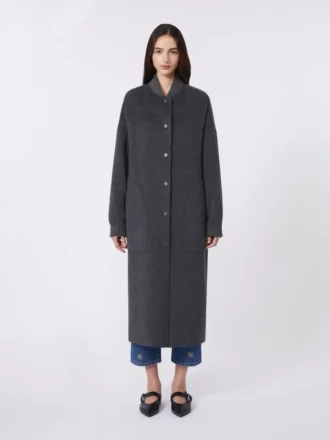 Long wool coat, dark grey