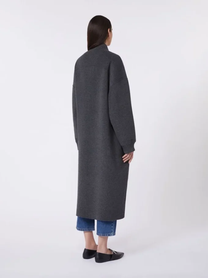 Long wool coat, dark grey