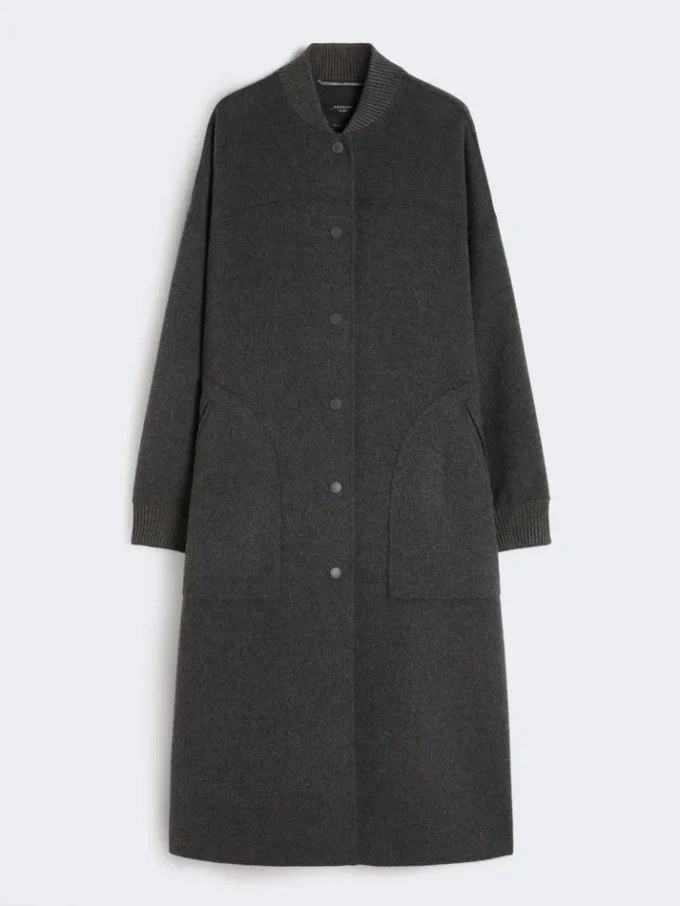 Long wool coat, dark grey