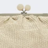 Medium raffia-effect pasticcino bag, turtledove Medium raffia-effect pasticcino bag, turtledove