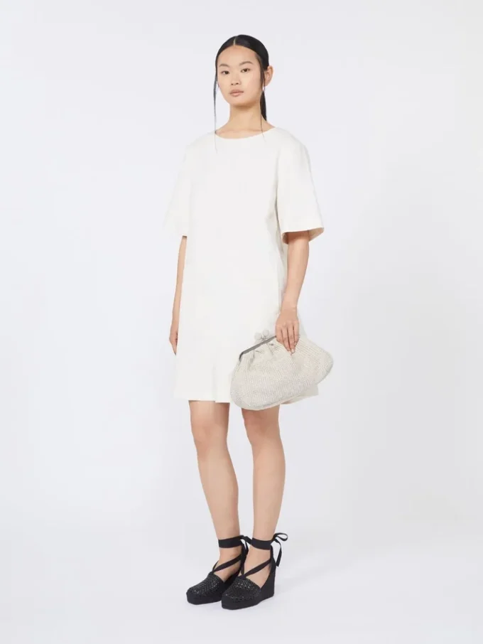 Medium raffia-effect pasticcino bag, turtledove Medium raffia-effect pasticcino bag, turtledove