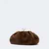 Medium sheepskin pasticcino bag, caramel