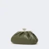 Medium sheepskin pasticcino bag, dark green