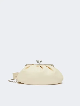 Medium sheepskin pasticcino bag, ivory