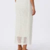 Mesh cotton skirt, optical white
