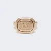 Metal signet ring, gold