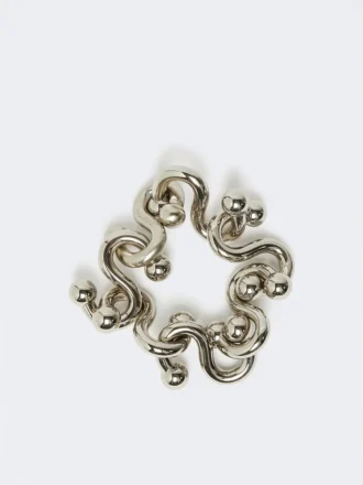Metallic bracelet, silver