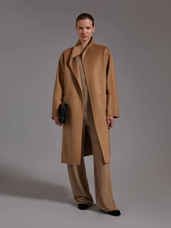Midi cashmere cardigan coat, camel Midi cashmere cardigan coat, camel