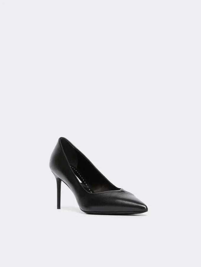 Nappa leather court shoes, black Nappa leather court shoes, black