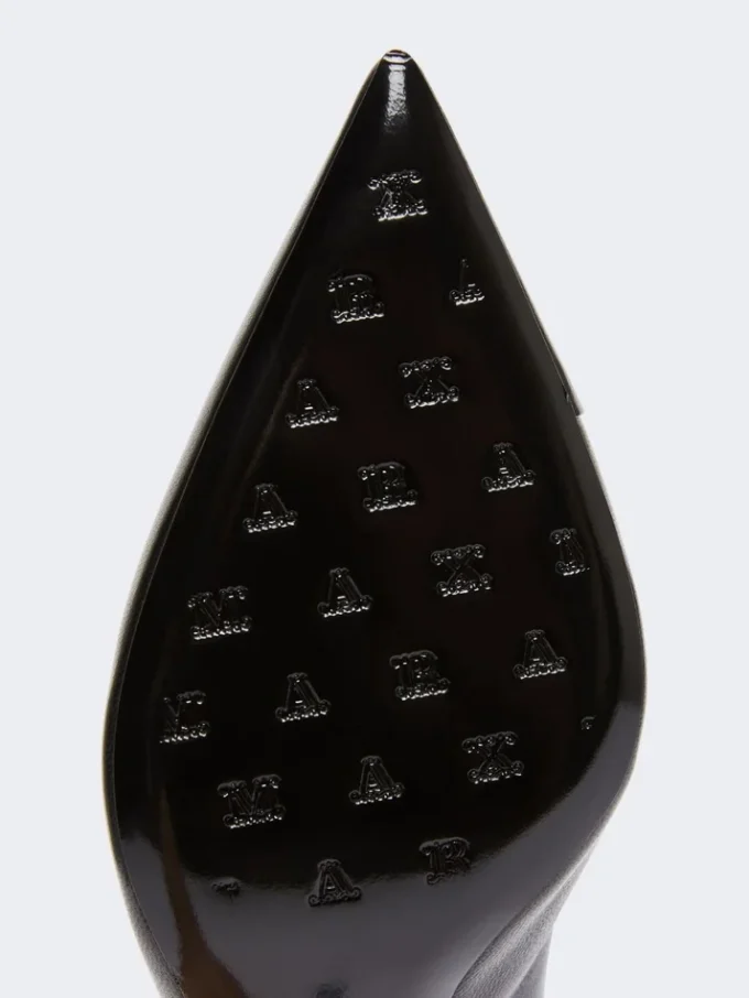 Nappa leather court shoes, black Nappa leather court shoes, black