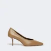 Nappa leather court shoes, mud Nappa leather court shoes, mud