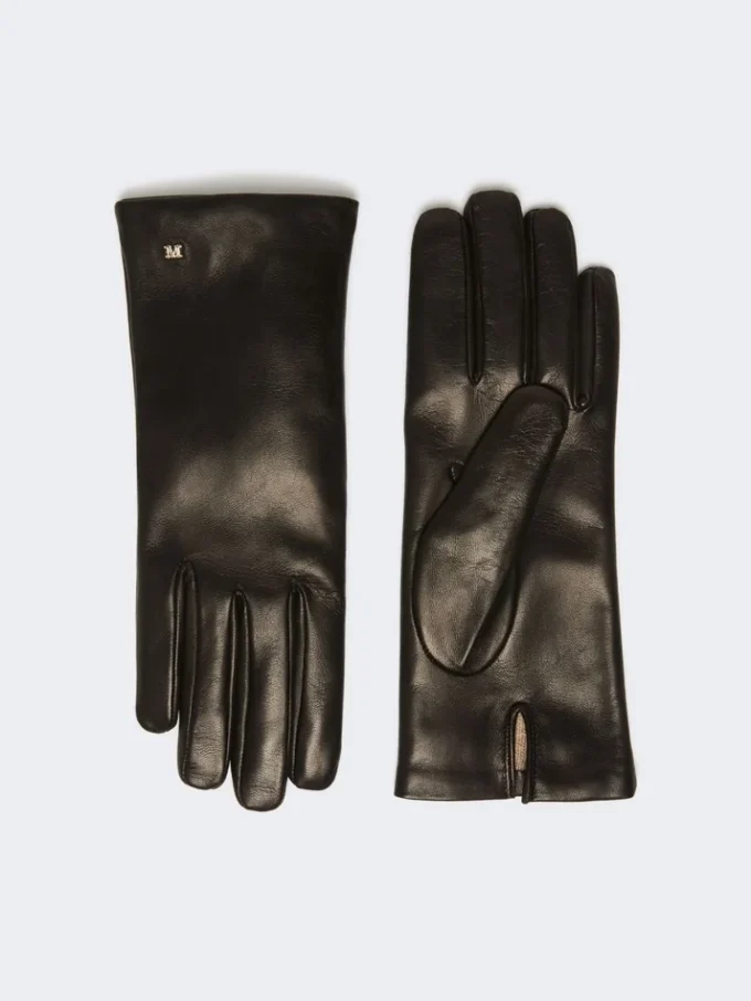 Nappa leather gloves, black